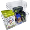 image:imageSorbus Open Plastic Storage Bins Clear Pantry Organizer Box Bin Containers for Organizing Kitchen Fridge Food Snack Pantry Cabinet Fruit Vegetables Bathroom Supplies Wide Rectangular 4Pack