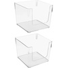 image:imageSorbus Open Plastic Storage Bins Clear Pantry Organizer Box Bin Containers for Organizing Kitchen Fridge Food Snack Pantry Cabinet Fruit Vegetables Bathroom Supplies Square 2Pack