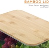 image:imageSorbus Organizer Bins with EcoFriendly  Bamboo lids Kitchen Pantry Organization Storage bins for fridge freezer Food Storage containers for organizing Cabinet Organizers