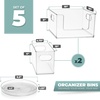 image:imageSorbus Pantry Organizers and Storage Set Set of 5 2 Large Stackable Storage Bins Open Front 2 Narrow Stackable Storage Bins 1 Lazy Susan Organizer for Fridge Clear Pantry Storage Bins
