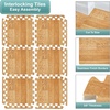 image:imageSorbus Wood Grain Floor Mats Foam Interlocking Mats Each Tile 1 Square Foot 38Inch Thick Flooring Wood Mat Tiles  Home Office Playroom Basement Trade Show 16 Tiles16 Sq ft TerrazzoWood Grain  Pine