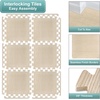 image:imageSorbus Wood Grain Floor Mats Foam Interlocking Mats Each Tile 1 Square Foot 38Inch Thick Flooring Wood Mat Tiles  Home Office Playroom Basement Trade Show 16 Tiles16 Sq ft TerrazzoWood Grain  Light Pine