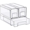 image:imageSorbus 1 Medium amp 2 Small Clear Stackable Storage Drawers Plastic Organizer Bins with Handles PullOut Drawers for Bathroom Closet Medicine Cabinet Pantry Storage Baby Bottle Organizer1 Medium  2 Small