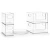 image:imageSorbus Pantry Organizers and Storage Set Set of 5 2 Large Stackable Storage Bins Open Front 2 Narrow Stackable Storage Bins 1 Lazy Susan Organizer for Fridge Clear Pantry Storage Bins