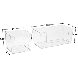 image:imageSorbus Open Plastic Storage Bins Combo Set  Clear Pantry Organizer Box Bin Containers for Organizing Kitchen Fridge Food Snack Pantry Cabinet Fruit Vegetables Bathroom Square amp Rectangle Set