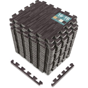 image:imageSorbus Wood Grain Floor Mats Foam Interlocking Mats Each Tile 1 Square Foot 38Inch Thick Flooring Wood Mat Tiles  Home Office Playroom Basement Trade Show 16 Tiles16 Sq ft TerrazzoCarbon