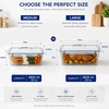 image:imageSorbus Large Glass Food Storage Container with Lid 163 oz 4800ml Airtight Leakproof Glass Meal Prep Container Rectangular Food Storage for Leftovers Freezer Microwave amp Dishwasher Safe