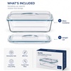 image:imageSorbus Large Glass Food Storage Container with Lid 163 oz 4800ml Airtight Leakproof Glass Meal Prep Container Rectangular Food Storage for Leftovers Freezer Microwave amp Dishwasher Safe