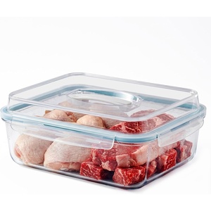 image:imageSorbus Large Glass Food Storage Container with Lid 163 oz 4800ml Airtight Leakproof Glass Meal Prep Container Rectangular Food Storage for Leftovers Freezer Microwave amp Dishwasher Safe