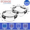 image:imageSorbus Glass Meal Prep Containers Set  Freezer Dishwasher Oven Safe  Reusable Food Storage Bowls 4 Cup Capacity for Meal Prep and Storage 4 Rectangular Vented Lid4 Rectangular  4 Round