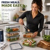 image:imageSorbus Glass Meal Prep Containers Set  Freezer Dishwasher Oven Safe  Reusable Food Storage Bowls 4 Cup Capacity for Meal Prep and Storage 4 Rectangular Vented Lid4 Rectangular Vented Lid