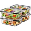 image:imageSorbus Glass Meal Prep Containers Set  Freezer Dishwasher Oven Safe  Reusable Food Storage Bowls 4 Cup Capacity for Meal Prep and Storage 4 Rectangular Vented Lid4 Rectangular Vented Lid