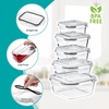 image:imageSorbus Glass Meal Prep Containers Set  Freezer Dishwasher Oven Safe  Reusable Food Storage Bowls 4 Cup Capacity for Meal Prep and Storage 4 Rectangular Vented Lid14 Pack Set