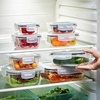 image:imageSorbus Glass Meal Prep Containers Set  Freezer Dishwasher Oven Safe  Reusable Food Storage Bowls 4 Cup Capacity for Meal Prep and Storage 4 Rectangular Vented Lid4 Square  4 Round
