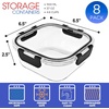 image:imageSorbus Glass Meal Prep Containers Set  Freezer Dishwasher Oven Safe  Reusable Food Storage Bowls 4 Cup Capacity for Meal Prep and Storage 4 Rectangular Vented Lid8 Square