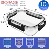 image:imageSorbus Glass Meal Prep Containers Set  Freezer Dishwasher Oven Safe  Reusable Food Storage Bowls 4 Cup Capacity for Meal Prep and Storage 4 Rectangular Vented Lid10 Small Rectangular