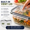 image:imageSorbus Glass Meal Prep Containers Set  Freezer Dishwasher Oven Safe  Reusable Food Storage Bowls 4 Cup Capacity for Meal Prep and Storage 4 Rectangular Vented Lid4 Rectangular Vented Lid