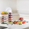 image:imageSorbus Glass Meal Prep Containers Set  Freezer Dishwasher Oven Safe  Reusable Food Storage Bowls 4 Cup Capacity for Meal Prep and Storage 4 Rectangular Vented Lid14 Pack Set