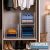 image:imageSorbus Stackable Storage Bins 4 Pack  Extra Large Clear Closet Organizers and Storage Foldable Shelf Organizer Baskets for Clothes Towels Garage ShelvingExtra Large  4 Pack