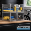 image:imageSorbus Stackable Storage Bins 4 Pack  Extra Large Clear Closet Organizers and Storage Foldable Shelf Organizer Baskets for Clothes Towels Garage ShelvingExtra Large  2 Pack
