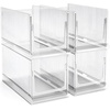 image:imageSorbus Stackable Storage Bins 4 Pack  Extra Large Clear Closet Organizers and Storage Foldable Shelf Organizer Baskets for Clothes Towels Garage ShelvingExtra Large  4 Pack