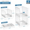 image:imageSorbus Stackable Storage Bins 4 Pack  Extra Large Clear Closet Organizers and Storage Foldable Shelf Organizer Baskets for Clothes Towels Garage ShelvingExtra Large  2 Pack