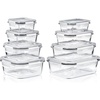 image:imageSorbus Glass Meal Prep Containers Set  Freezer Dishwasher Oven Safe  Reusable Food Storage Bowls 4 Cup Capacity for Meal Prep and Storage 4 Rectangular Vented Lid4 Square  4 Round