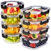 image:imageSorbus Glass Meal Prep Containers Set  Freezer Dishwasher Oven Safe  Reusable Food Storage Bowls 4 Cup Capacity for Meal Prep and Storage 4 Rectangular Vented Lid4 Rectangular  4 Round
