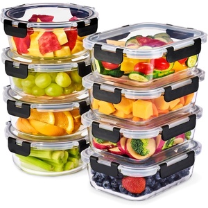 image:imageSorbus Glass Meal Prep Containers Set  Freezer Dishwasher Oven Safe  Reusable Food Storage Bowls 4 Cup Capacity for Meal Prep and Storage 4 Rectangular Vented Lid4 Rectangular  4 Round