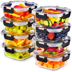 image:imageSorbus Glass Meal Prep Containers Set  Freezer Dishwasher Oven Safe  Reusable Food Storage Bowls 4 Cup Capacity for Meal Prep and Storage 4 Rectangular Vented Lid8 Square