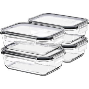image:imageSorbus Glass Meal Prep Containers Set  Freezer Dishwasher Oven Safe  Reusable Food Storage Bowls 4 Cup Capacity for Meal Prep and Storage 4 Rectangular Vented Lid4 Rectangular Vented Lid
