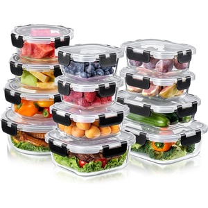 image:imageSorbus Glass Meal Prep Containers Set  Freezer Dishwasher Oven Safe  Reusable Food Storage Bowls 4 Cup Capacity for Meal Prep and Storage 4 Rectangular Vented Lid12 Pack Set