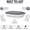 image:imageSorbus 9x13 Glass Baking Dish with Lid Set of 2  Casserole Dish with Lid Glass Baking Dishes for Oven Safe Freezer amp Dishwasher Safe BPAFree Lids