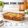 image:imageSorbus 9x13 Glass Baking Dish with Lid Set of 2  Casserole Dish with Lid Glass Baking Dishes for Oven Safe Freezer amp Dishwasher Safe BPAFree Lids