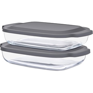 image:imageSorbus 9x13 Glass Baking Dish with Lid Set of 2  Casserole Dish with Lid Glass Baking Dishes for Oven Safe Freezer amp Dishwasher Safe BPAFree Lids