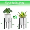 image:imageSorbus Adjustable Metal Plant Stand  Mid Century Style Flower Pot Holder 10 to 16 Inches Planter Stand for Modern Home Dcor Houseplants  Plant amp Pot NOT INCLUDED Brown 1 PackBlack