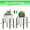 image:imageSorbus Adjustable Metal Plant Stand  Mid Century Style Flower Pot Holder 10 to 16 Inches Planter Stand for Modern Home Dcor Houseplants  Plant amp Pot NOT INCLUDED Brown 1 PackBrown
