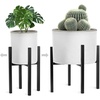 image:imageSorbus Adjustable Metal Plant Stand  Mid Century Style Flower Pot Holder 10 to 16 Inches Planter Stand for Modern Home Dcor Houseplants  Plant amp Pot NOT INCLUDED Brown 1 PackBlack