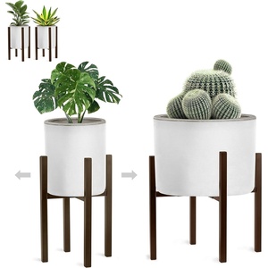 image:imageSorbus Adjustable Metal Plant Stand  Mid Century Style Flower Pot Holder 10 to 16 Inches Planter Stand for Modern Home Dcor Houseplants  Plant amp Pot NOT INCLUDED Brown 1 PackBrown