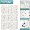 image:imageSorbus 120 Sq Ft Wood Grain Floor Tiles Foam Mat EVA Interlocking Mats Tile 38Inch Thick Flooring Wood Puzzle Exercise Mats wBorders  Home Playroom Basement Apartment Trade Show Baby DanceConfetti