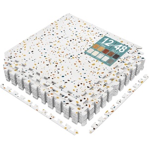 image:imageSorbus Wood Grain Floor Tiles Foam Mat EVA Interlocking Mats Tile 38Inch Thick Flooring Wood Puzzle Exercise Mats wBorders  Home Playroom Basement Apartment Trade Show Baby DanceConfetti