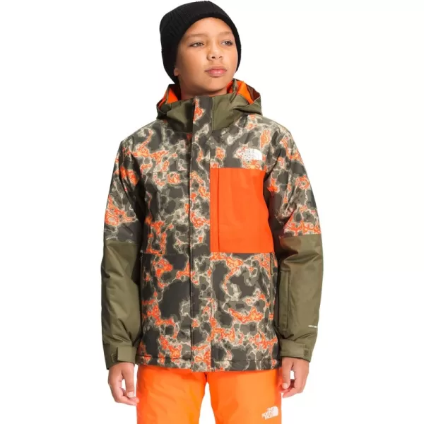 New Taupe Green Marbled Camo Print