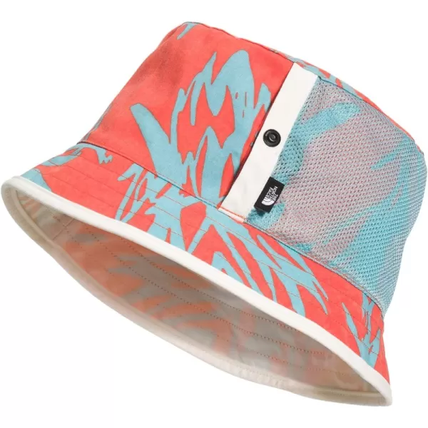 Retro Orange Tropical Paintbrush Print/Gardenia White