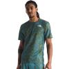 imageTHE NORTH FACE Mens Sunriser Short SleeveAlgae Blue Mountain Traverse Print
