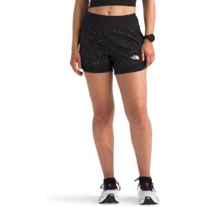 imageTHE NORTH FACE Womens Sunriser Short 4quotTnf BlackTnf Black Trail Reflective Print