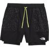 imageTHE NORTH FACE Mens Sunriser 2in1 Short 6quotTnf BlackTnf Black Trail Reflective Print
