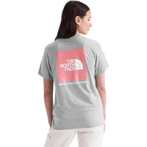 imageTHE NORTH FACE Womens SS Box NSE TeeTnf Light Grey HeatherTerracotta