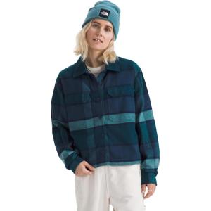 imageTHE NORTH FACE Womens Valley Flannel ShirtAlgae Blue Macro Small Plaid
