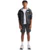 imageTHE NORTH FACE Boys Never Stop Hooded Windwall Jacket Little Big KidAsphalt Grey Bouldering Guide Print
