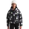 imageTHE NORTH FACE Girls North Down Hooded JacketTnf Black Winter Flowers PrintFoil